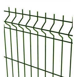 Panel ogrodzeniowy 3D wymiary : 2500x1230 mm drut fi 5 mm RAL 6005